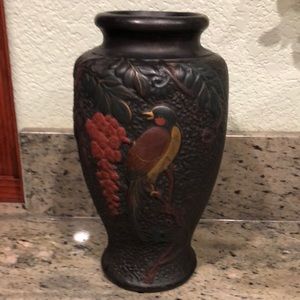 Asian Bird and Flower Vase